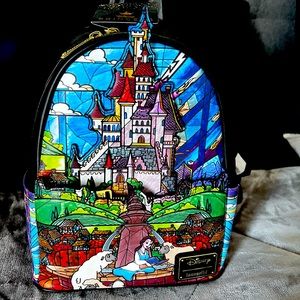 Loungefly beauty and the beast mini backpack